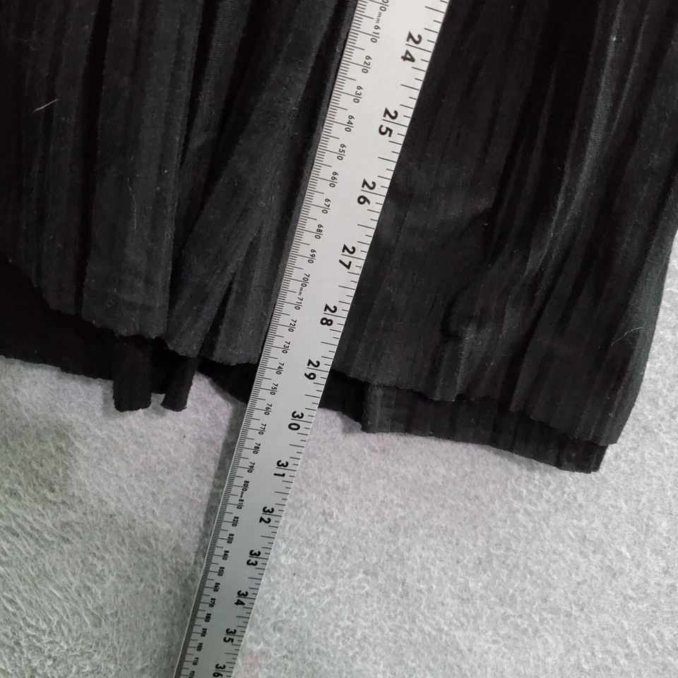 Torrid Women Skirt 0 Black Pleated Chiffon Lined Elastic Waist - Image 3 of 4