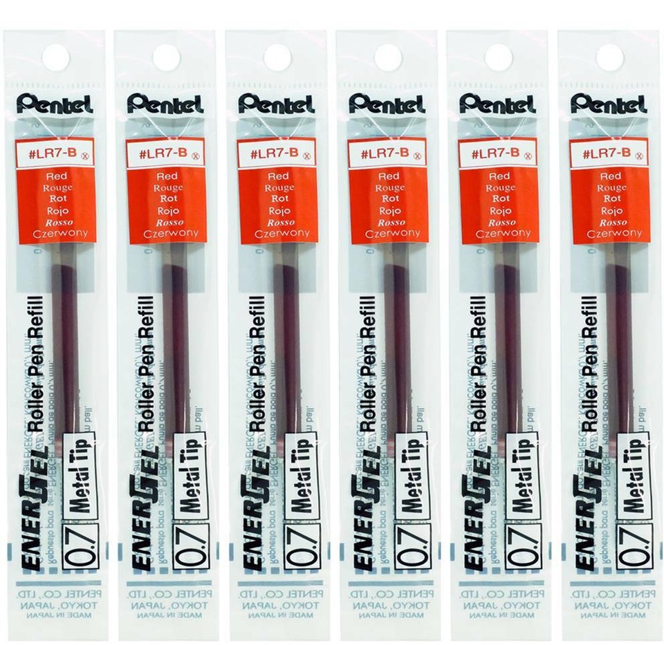 Pentel EnerGel Navulling - Oranje - Pack van 12 Pentel EnerGel Navulling - Oranje - Pack van 12