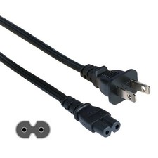 3ft Two Prong AC Power Cord Cable NEMA 1-15P C7 18 AWG for Laptop PS3 PS4 DVR PC
