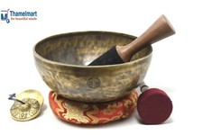 10 inches Full moon Tibetan Bowl Himalayan singing bowl-healing, Yoga Set Bowl.