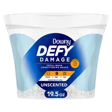 2Pks19.5oz/pack Downy DEFY Damage Total-Wash Conditioning Beads, Unscented