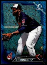 2016 Bowman Chrome Blue Shimmer Nellie Rodriguez Indians #BCP242