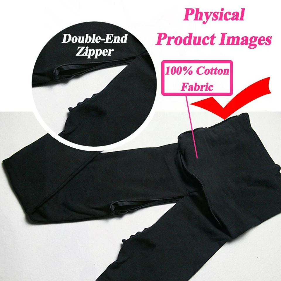 Women Open Crotch Leggings Outdoor Open Hole Pants Hidden Zippers Yoga Trousers - Image 4 of 4