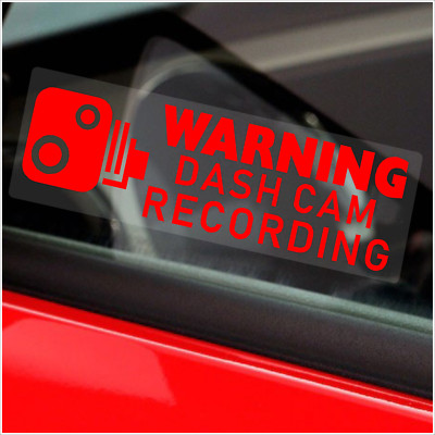 5 x Aufkleber Warnung Dashcam Aufnahme Schilder CCTV Fenster Auto Taxi Sicherheit ROT