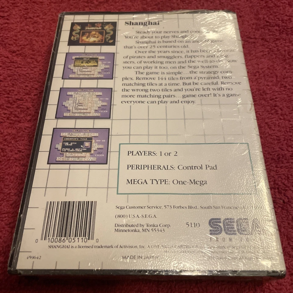 NEW Vintage 1988 Sega Shanghai Family Sega Master System Game Sealed RARE - Image 2 of 4