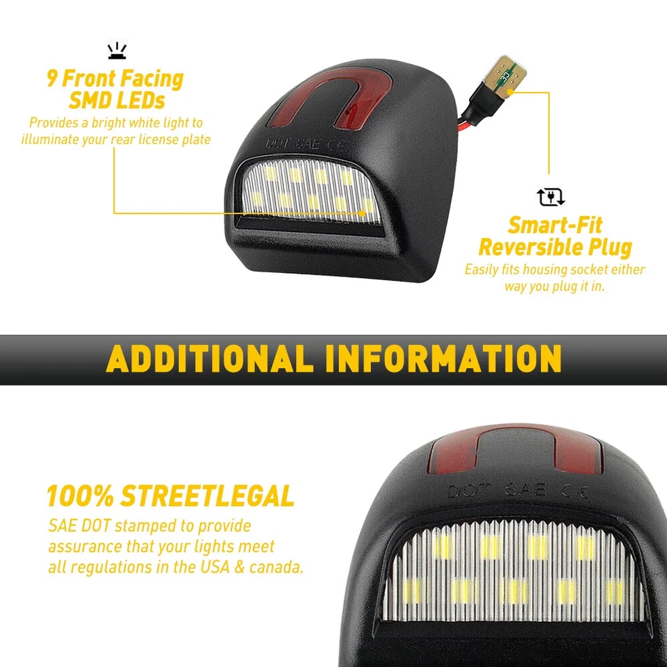 Luz de matrícula LED roja tubo DRL para Silverado para Sierra 1500 2500 1/2 juego Foto 4 de 4