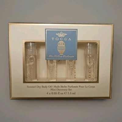 Tocca Scented Dry Body Oil Mini Discovery Set- 4x 0.05fl Oz