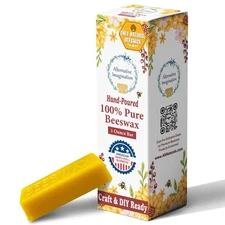 Alternative Imagination 100% Pure Beeswax Bar (1 ounce) 1 Ounce (Pack of 1)