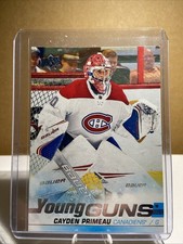 2019-20 Upper Deck Cayden Primeau Young Guns Rc #454 Canadiens Leafs