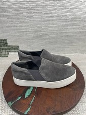 Vince Shoes Womens Size 9 M Warren Gray Suede Comfort Slip On Platform Sneaker