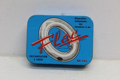Vintage Flac Tire Repair Patch kit Made In France  Tin Box