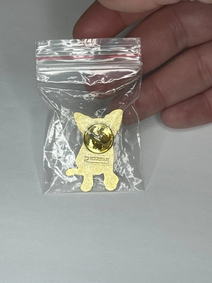 Solapa de perro azul original George Rodrigue Chef Emeril Lagasse New Orleans (RARA) Foto 2 de 4