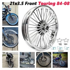 21x3.5 Fat Spoke Front Wheel w/ Spacers for Harley Touring Road King Glide 84-08