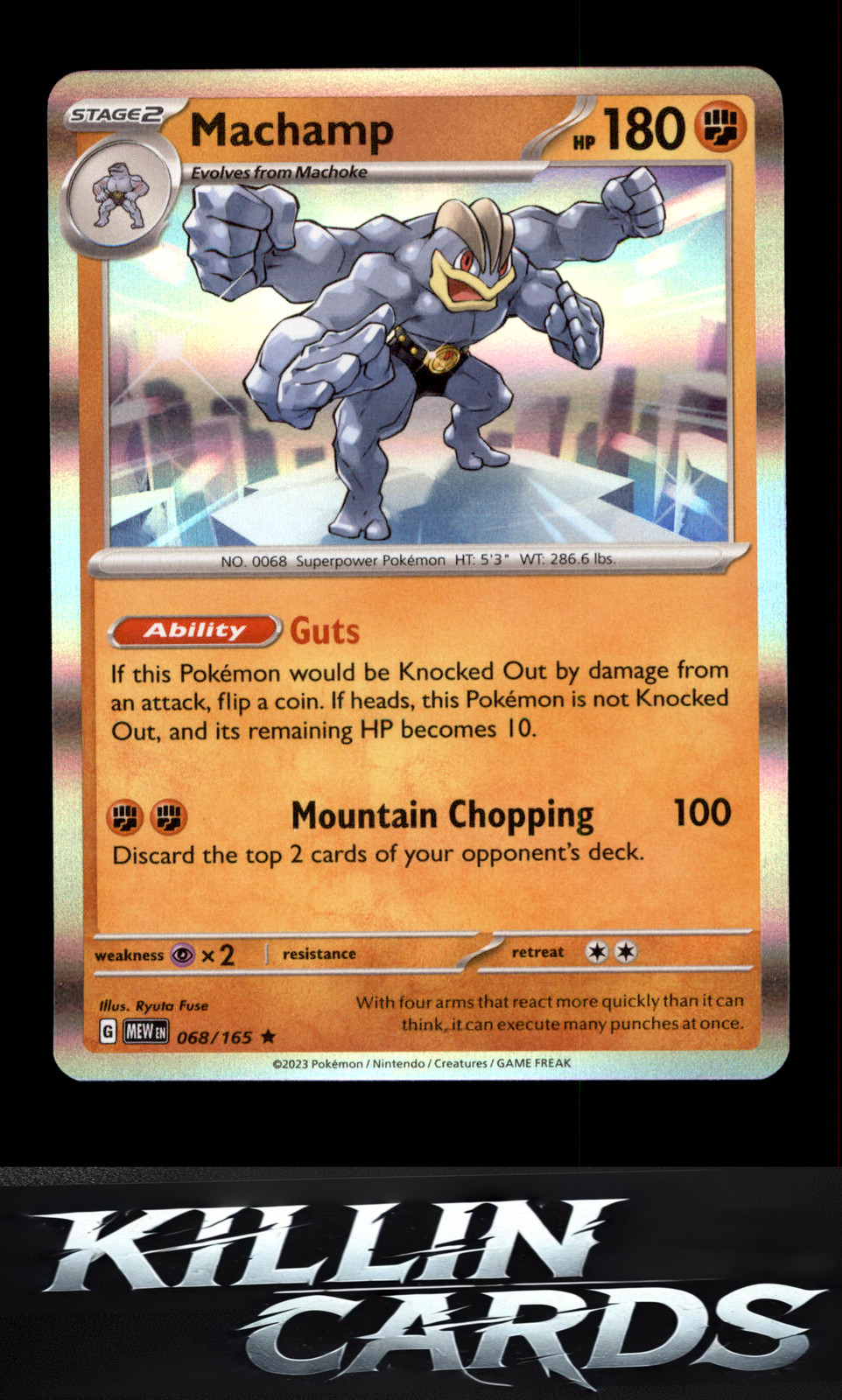 Machamp 068/165 Pokemon Rare SV: Scarlet & Violet 151 Card NM