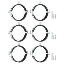 6 Pcs Adjustable Pipe Bracket Clamp, 4-1/2"(114mm) Wall Ceiling Mount Support