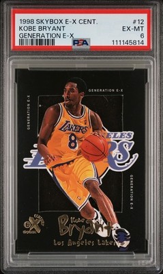 1998 Skybox E-X Century Kobe Bryant Generation EX #12 PSA 6 EX-MT Insert Lakers