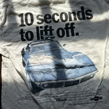 Rare large  Abercrombie & Fitch Chevrolet Corvette 10 Seconds To Lift off  Shirt