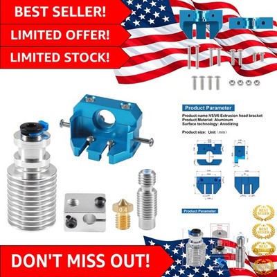 Enhanced E3D V6 Hotend Assembly - Aluminum Heat Sink & Direct Heating Block Kit