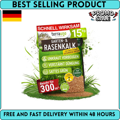 Terrauno Rasenkalk Frühjahr & Herbst, Bei Moos Und Unkraut Im Rasen, Verstärkt D