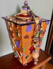 OOAK Handmade Stamped Painted 18 Art Box by J...