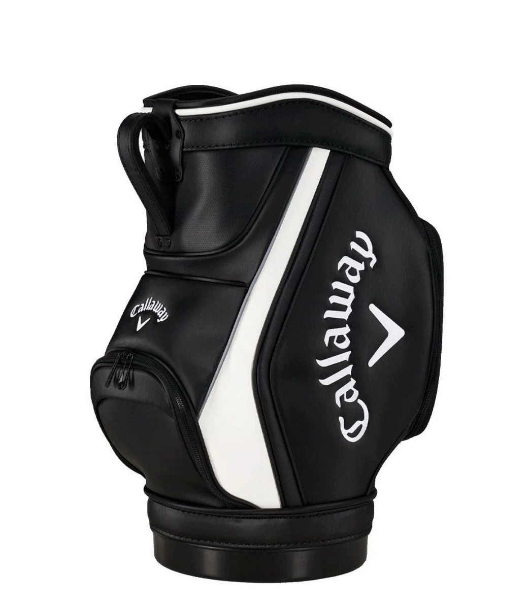 New 2025 Callaway Golf Den Caddy Staff Bag Black/White 2050