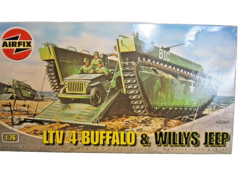 AIRFIX 1:76 SCALE " LTV-4 BUFFALO & WILLYS JEEP " PLASTIC MODEL KIT, NO. A02302