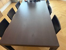 Ligne Roset oak dining table by and 6 chairs used