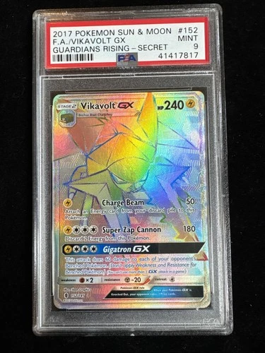 Vikavolt GX 152/145 Guardians Rising Holo PSA 9 Pokemon