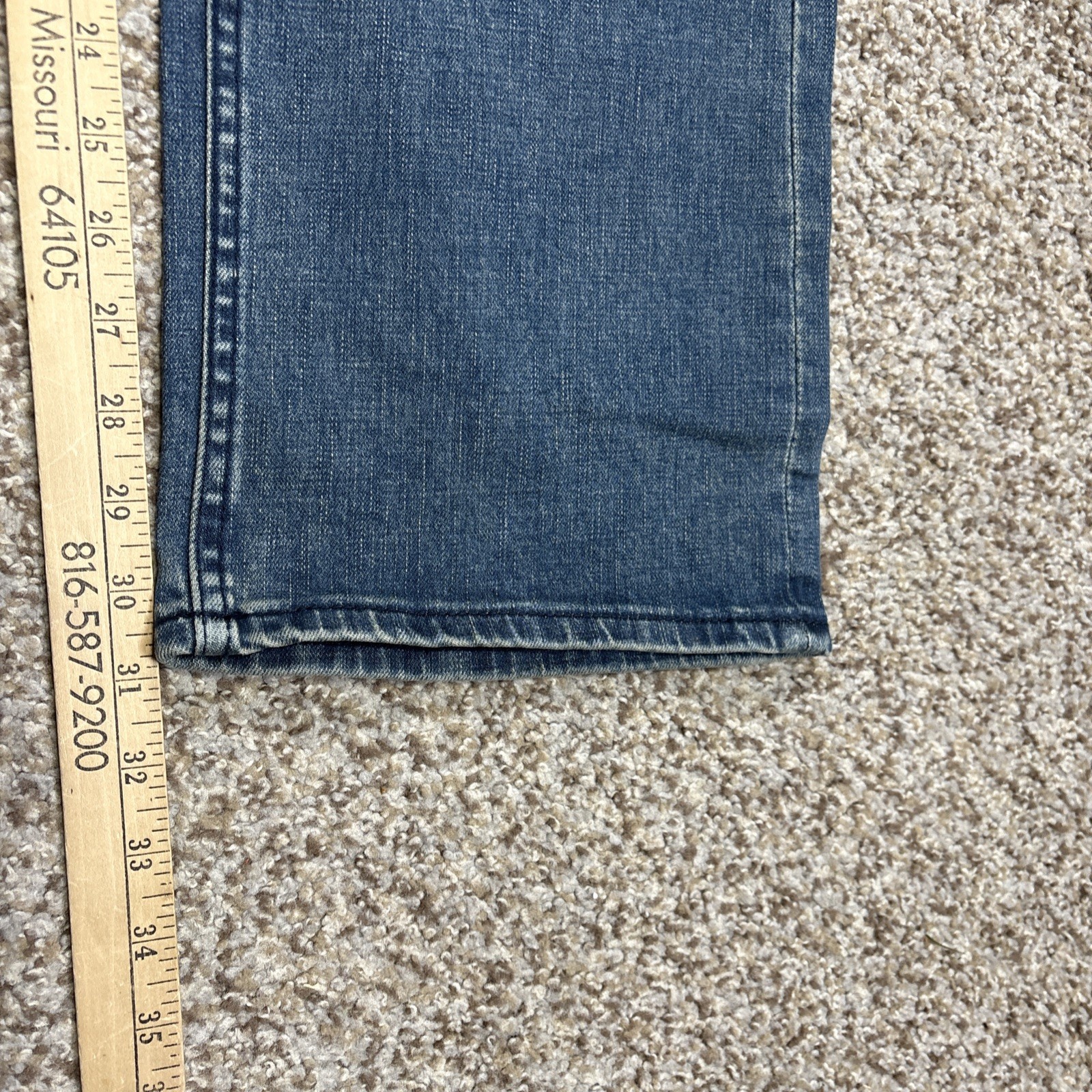 Pretty Green Jeans 36x32  Denim Burnage Regular Fit Button Fly New Fits 35 X 31 - View 16