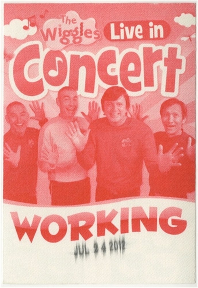 The Wiggles 2012 concert tour issued Working Crew Backstage Pass