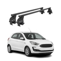 Menabo DachträGer GrundtäGer FüR Ford Ka+ 2016-2020 50Kg Stahl Schwarz 2 Tlg