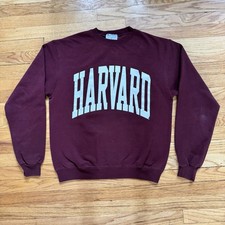 Harvard University Champion Crewneck Sweater Mens Medium Big Logo College
