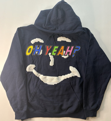 Cactus Plant Flea Market Steve Lacy Oh Yeah? Graphic Hoodie Navy Blue Large