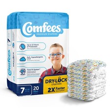 Comfees Size 7 Baby Diapers 20 Count Hypoallergenic DriNite Protection Kid De...