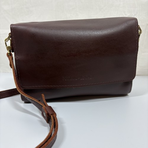 Portland Leather Goods Metro Crossbody Medium Dunkelbraun Cognac