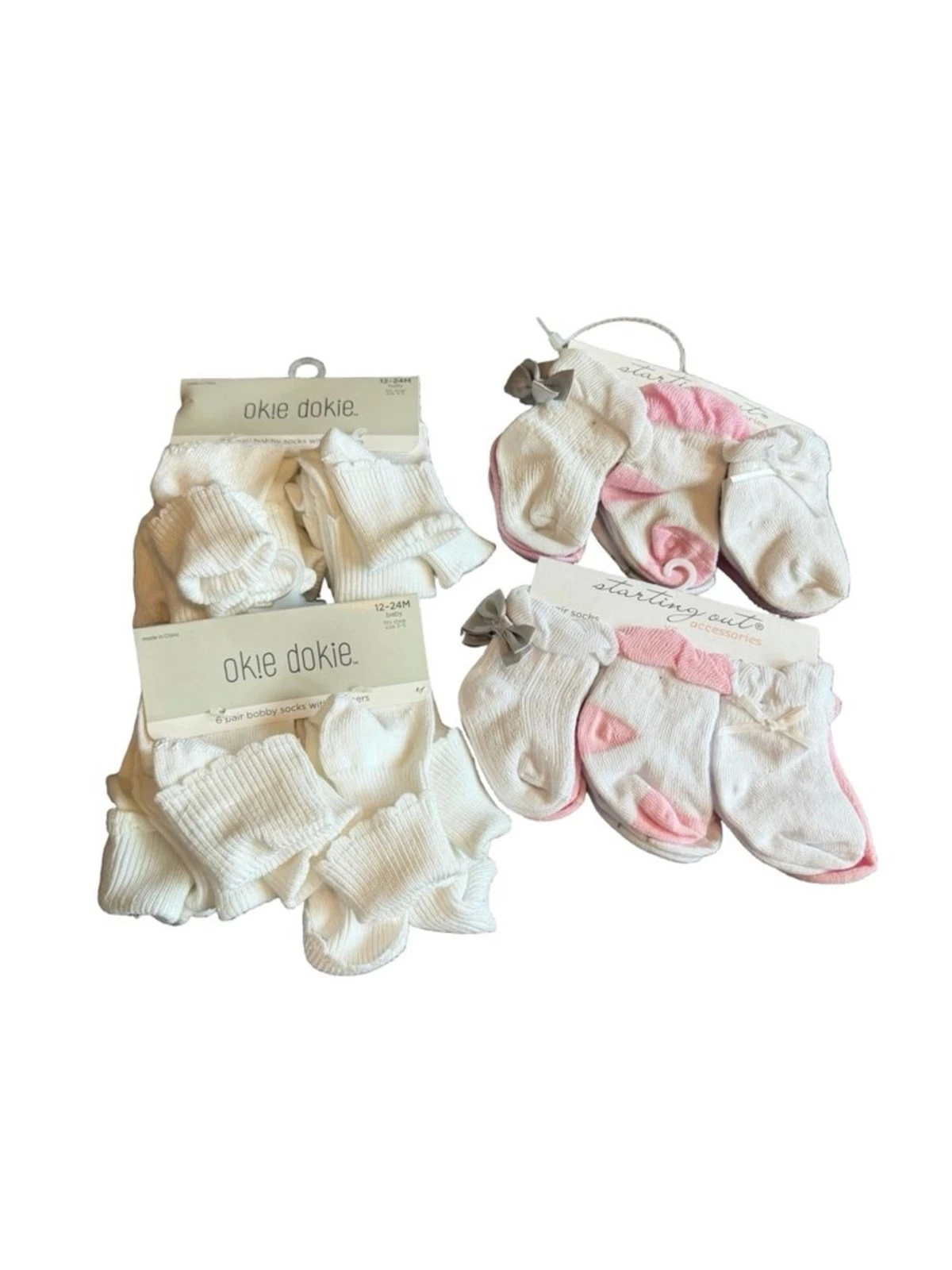 24 Pairs of Baby Girl Socks + Six Pairs of Baby Mittens Carter's Okie New NWT
Opens in a new window