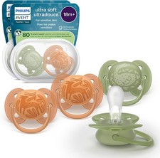 Ultra Soft Baby Pacifier for 18 Months , BPA-Free, 4-Pack