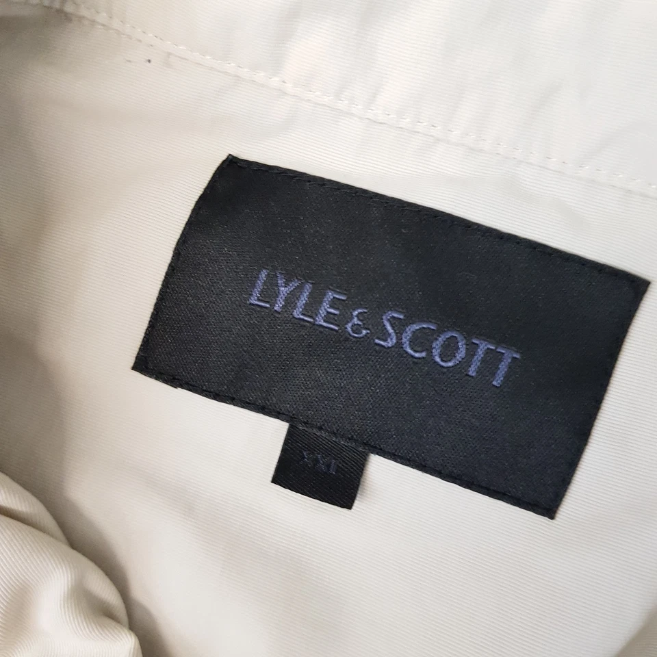 Lyle & Scott Hombres Chaqueta 2XL XXL Beige Sobrecamisa Informal Mod Liam Terraza Ska Foto 4 de 4