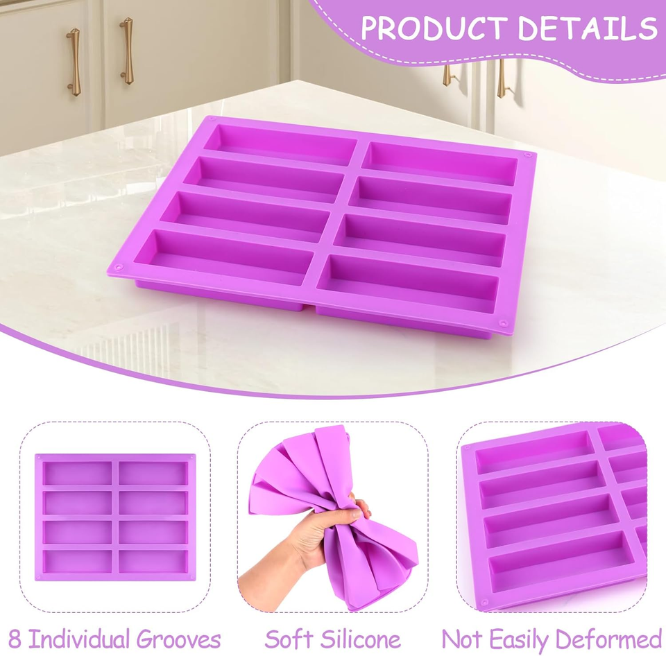 Stampo In Silicone Stampi Per Barrette 3 Stampi Rettangolari In Silicone Per 752308