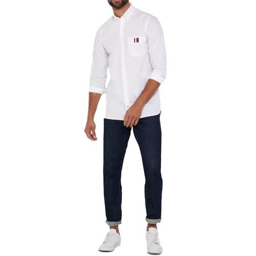 TOMMY HILFIGER Mens Shirt Long Sleeve Soft Oxford Dress Casual Formal Cotton Top - Picture 6 of 21