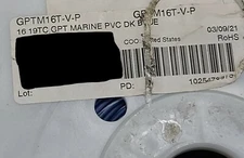 Therm-O-Link #16awg GPTM SAE J378C/J1128 Marine Wire 105C 60V Blue/White /100ft