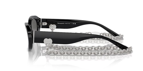 Gafas de sol para mujer TIFFANY TF4221 8001S4 negro cadena plateada lentes gris oscuro - Imagen 3 de 10