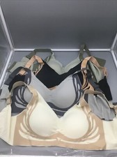 Set of 4 Padded Bras Colors Creme, Light Green, Blue, Black Size XL NEW