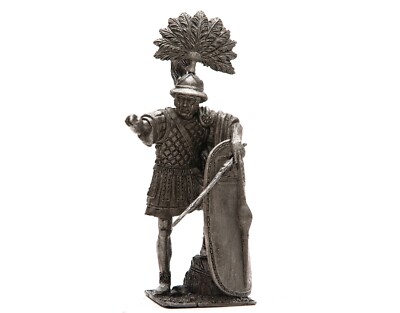 Blechdose 54mm Pax Romana. Zenturio der Kleopatras Garde. 1 1:32 Zinn Skulptur