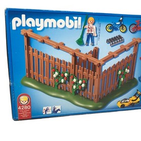 Playmobil Toy Set 4280 City Summer Backyard with Fence Bike Lawnmower for 4279