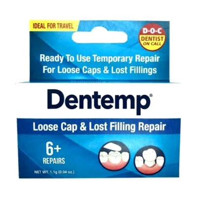 Dentemp - Loose Cap and Lost Filling Repair - Dental Teeth Cement Repair - 1.1g