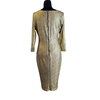 metallic gold bodycon dress Luxurious Gold Metallic Women's Bodycon Dress