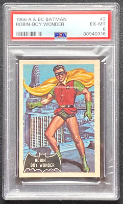 1966 A&BC Batman Robin Boy Wonder PSA 6