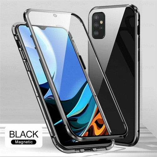 For Samsung S23 S22 S21 Ultra S20FE S10 S9 Magnet Double-Sided Glass Case Cover - Photo 4 sur 18
