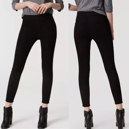 LOFT outlet Black Pull On Skinny Jeans 